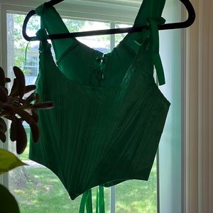 Green Corset Top